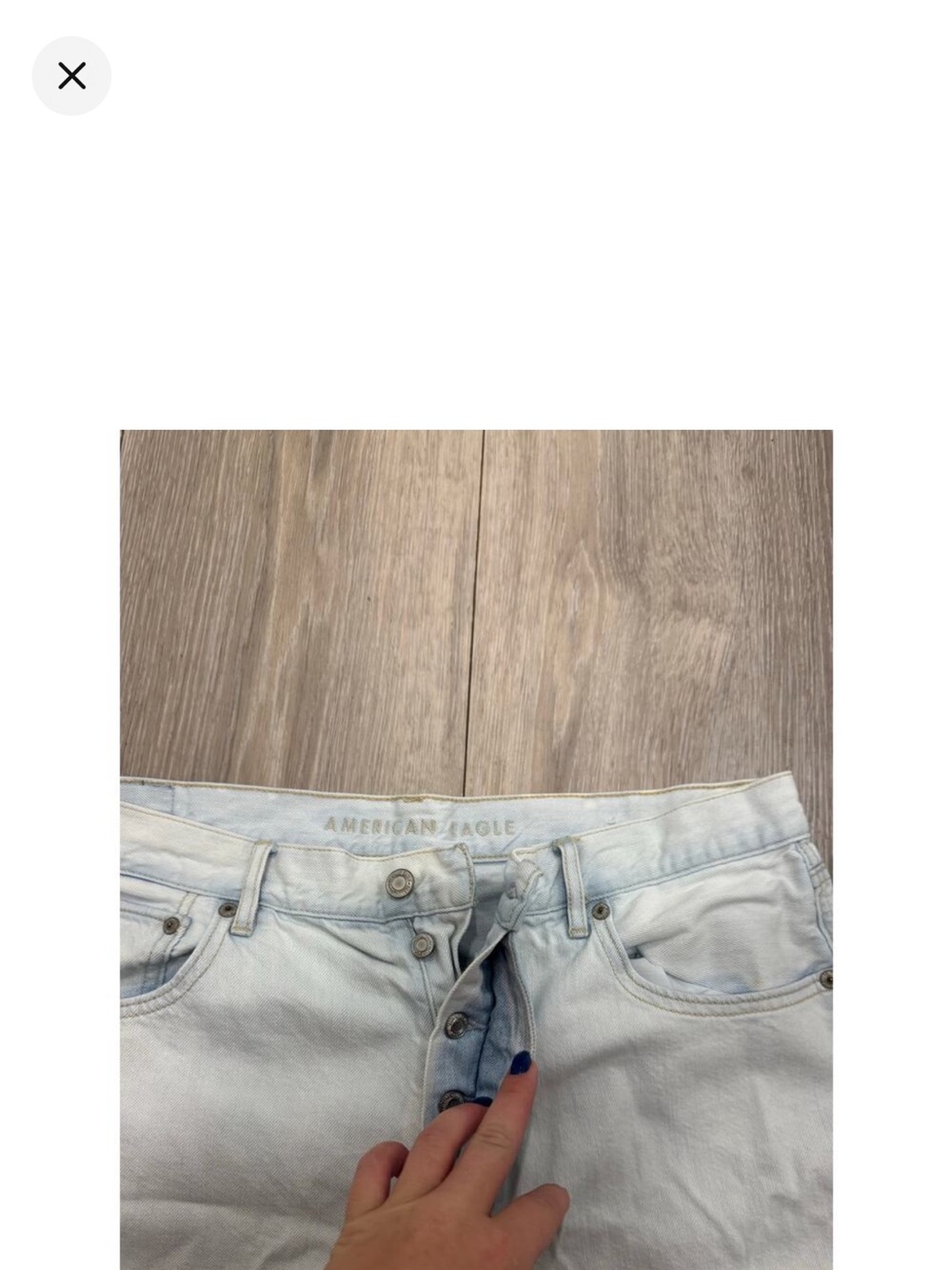 American Eagle Light Wash Wide Leg Cropped Jeans size 14